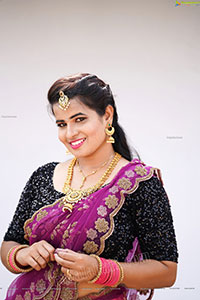 Anusha Venugopal in Pink Lehenga Choli