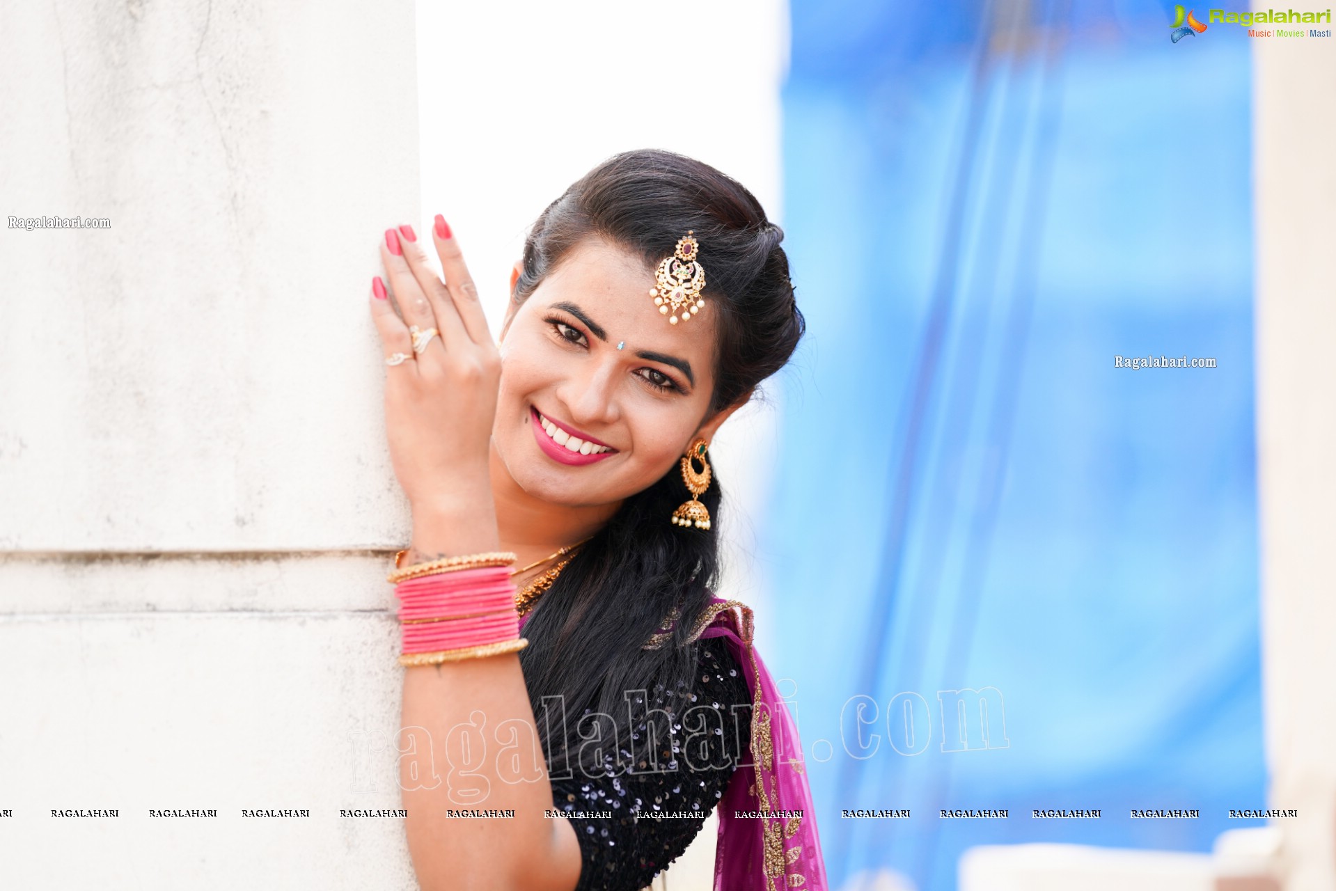 Anusha Venugopal in Pink Designer Lehenga Choli, Exclusive Photoshoot