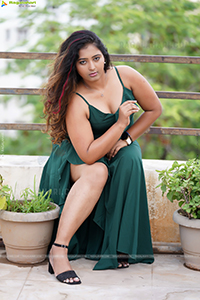 Teja Reddy in Forest Green Maxi Dress