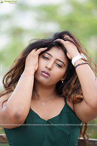 Teja Reddy in Forest Green Maxi Dress