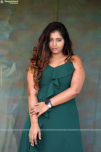 Teja Reddy in Forest Green Maxi Dress