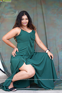 Teja Reddy in Forest Green Maxi Dress