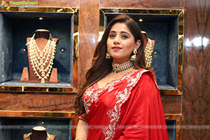 Chandni Bhagwanani Stills in Red Saree, HD Photo Gallery