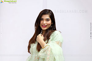 Subhashree Rayaguru stills in Light Green Dress