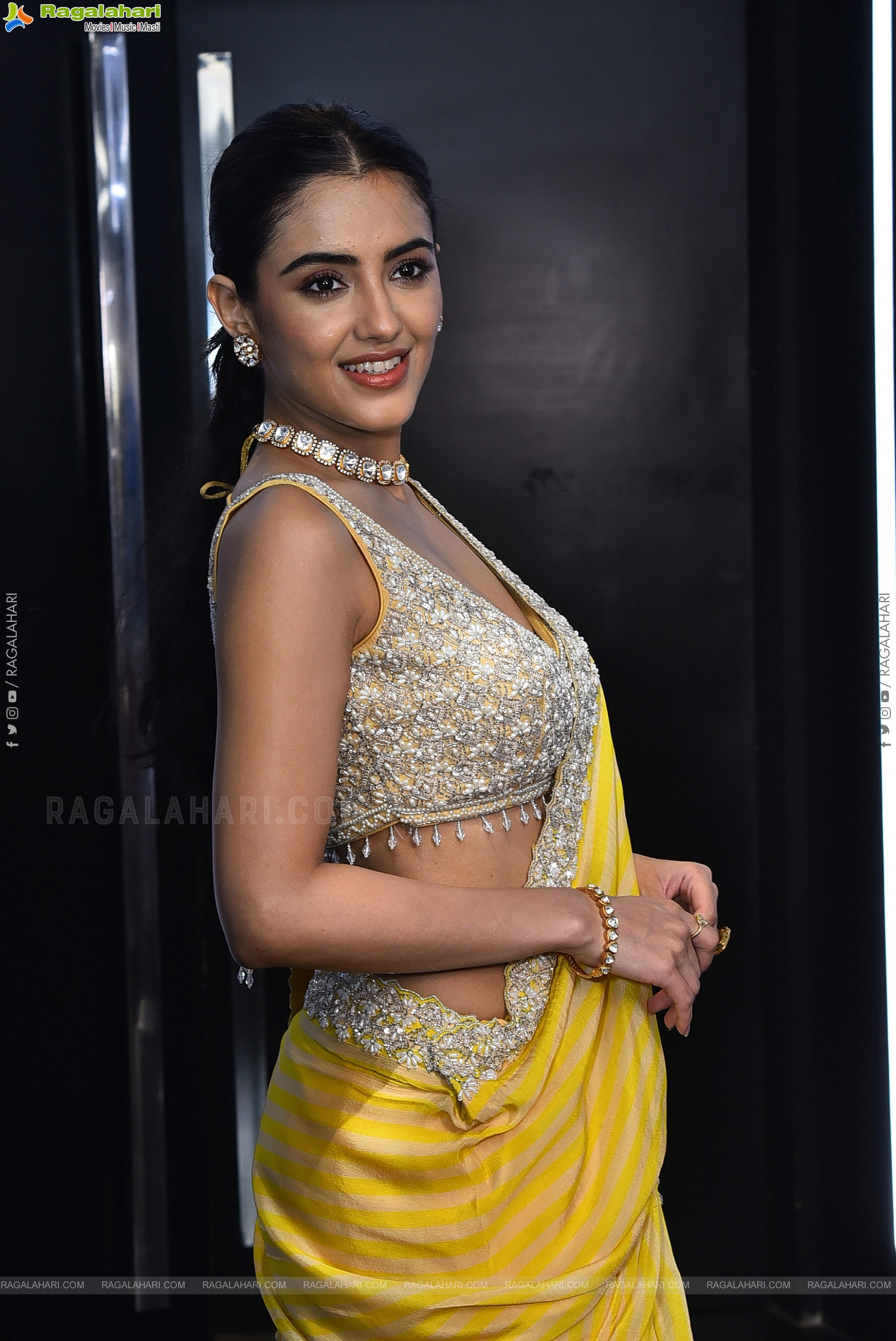 Malvika Sharma at Harom Hara Movie Trailer Launch Event, HD Gallery