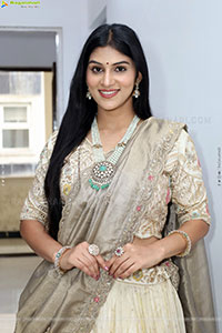 Aparna Reddy in White Designer Lehenga, HD Photo Gallery