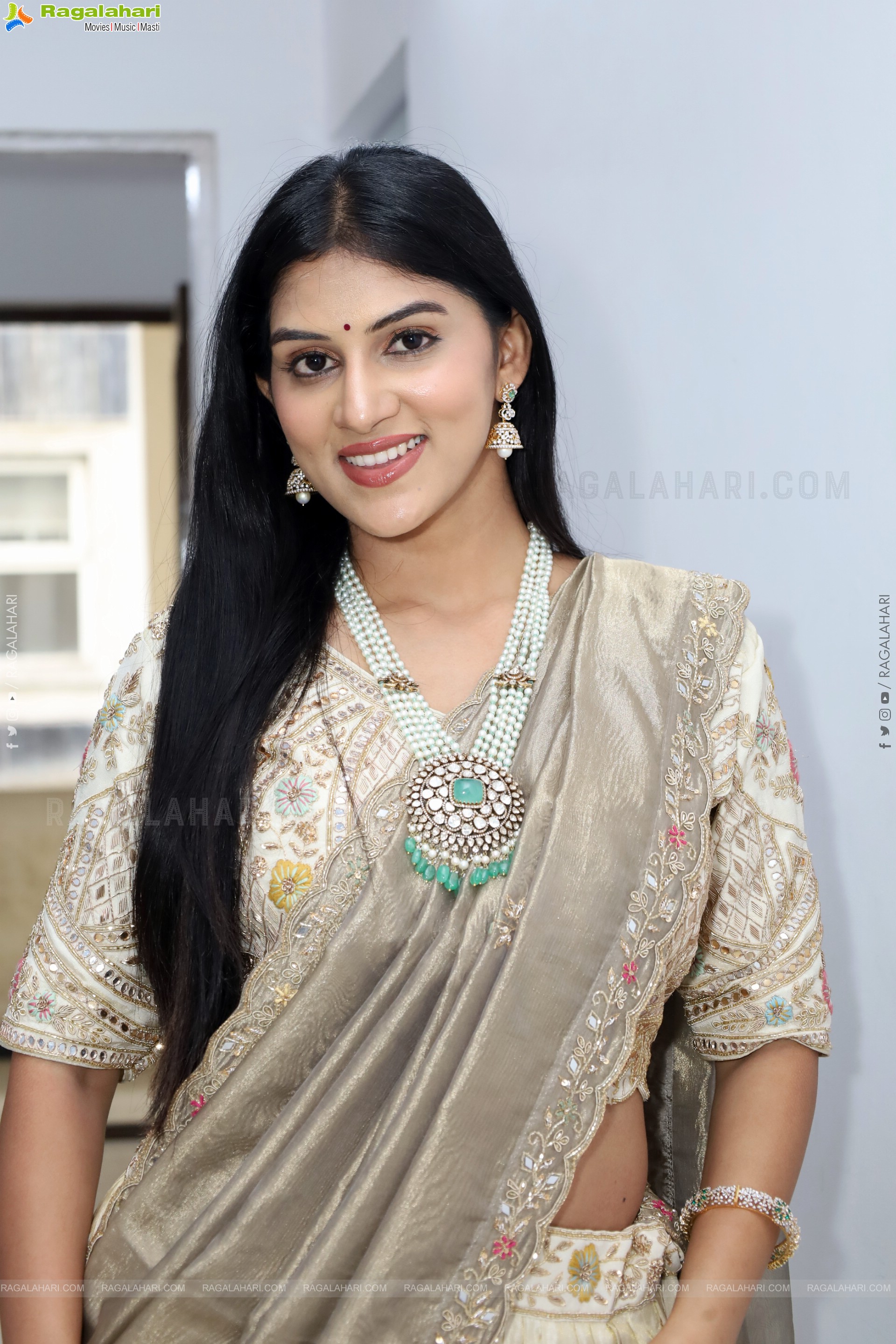 Aparna Reddy in White Designer Lehenga, HD Photo Gallery