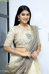 Aparna Reddy in White Designer Lehenga, HD Photo Gallery