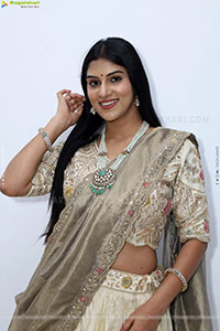 Aparna Reddy in White Designer Lehenga, HD Photo Gallery