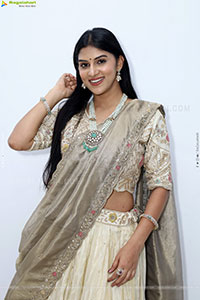 Aparna Reddy in White Designer Lehenga, HD Photo Gallery