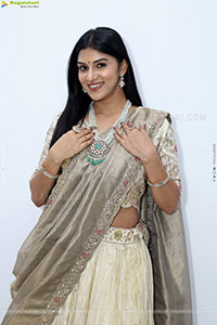 Aparna Reddy in White Designer Lehenga, HD Photo Gallery