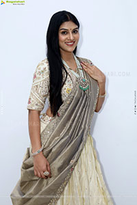 Aparna Reddy in White Designer Lehenga, HD Photo Gallery