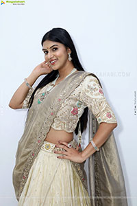 Aparna Reddy in White Designer Lehenga, HD Photo Gallery