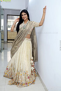 Aparna Reddy in White Designer Lehenga, HD Photo Gallery