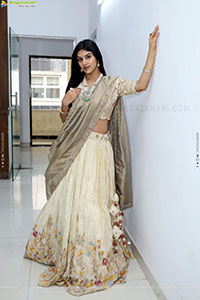 Aparna Reddy in White Designer Lehenga, HD Photo Gallery
