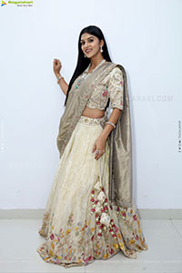 Aparna Reddy in White Designer Lehenga, HD Photo Gallery