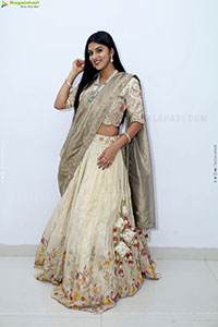Aparna Reddy in White Designer Lehenga, HD Photo Gallery