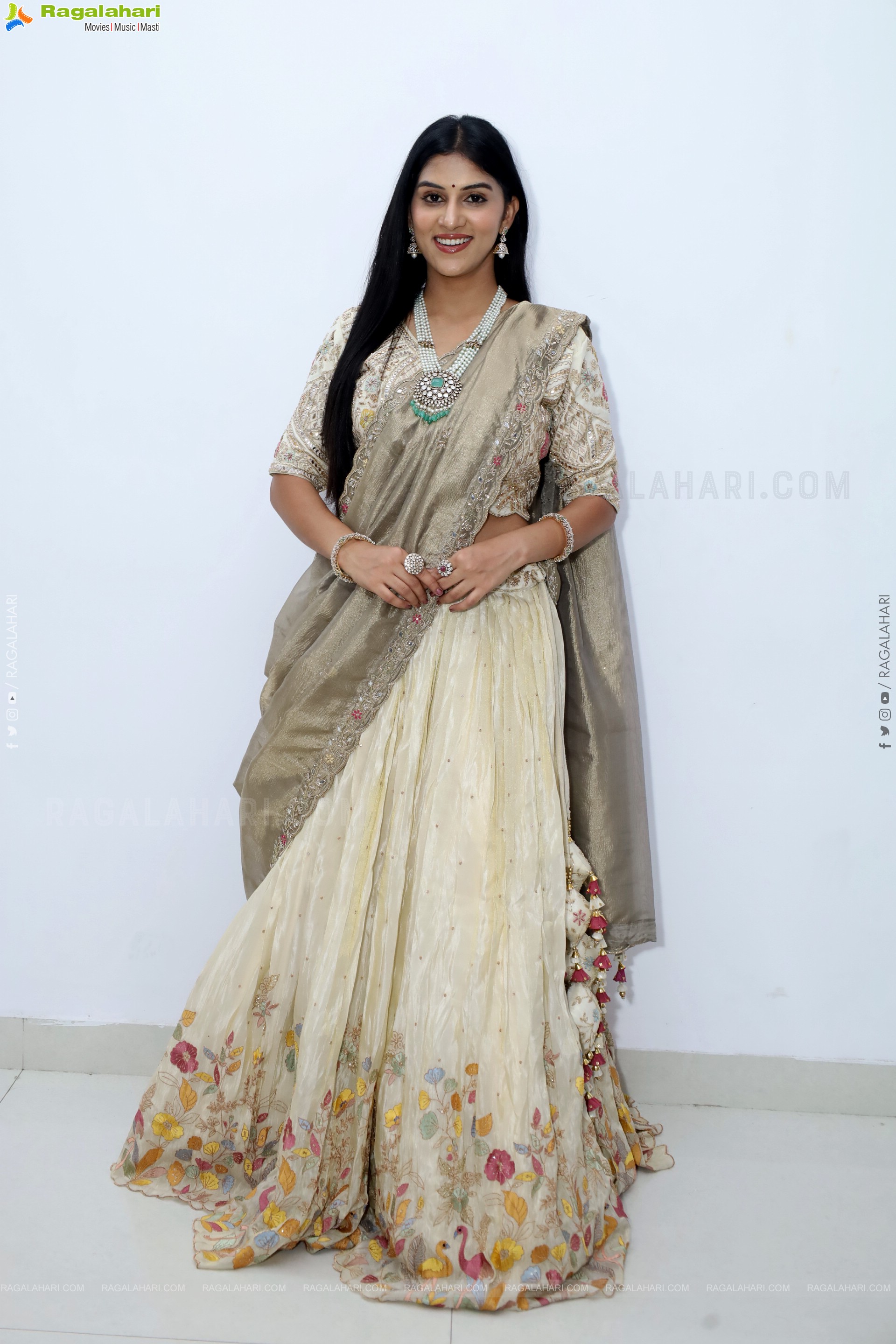 Aparna Reddy in White Designer Lehenga, HD Photo Gallery