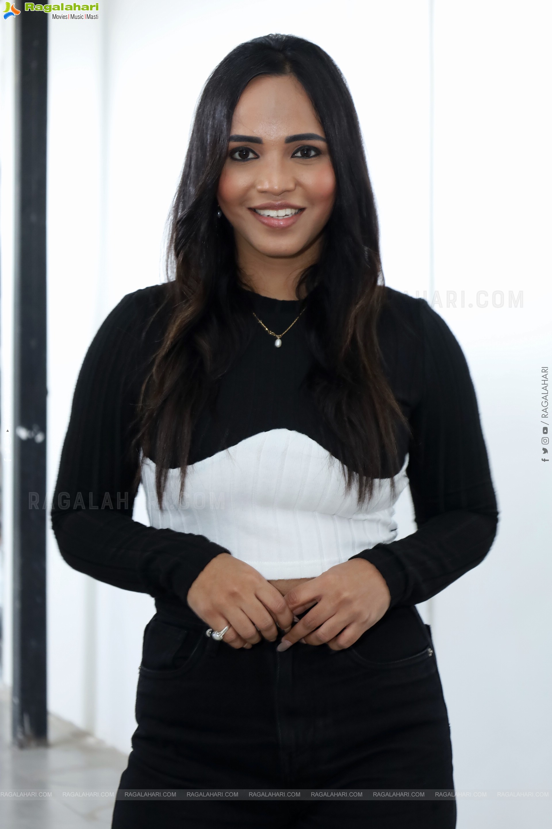 Bhavya Chandrika stills in Black Dress, HD Gallery