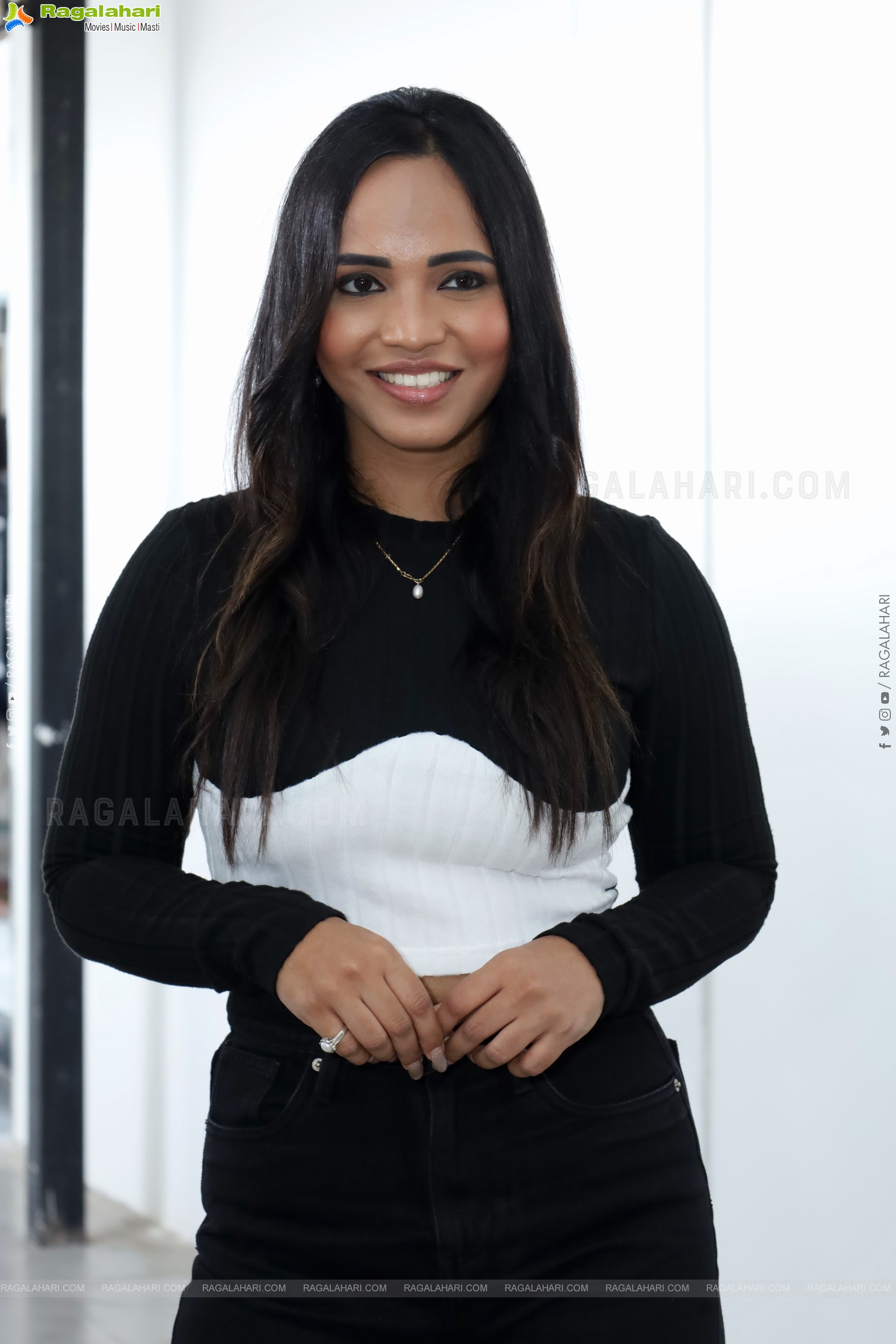 Bhavya Chandrika stills in Black Dress, HD Gallery