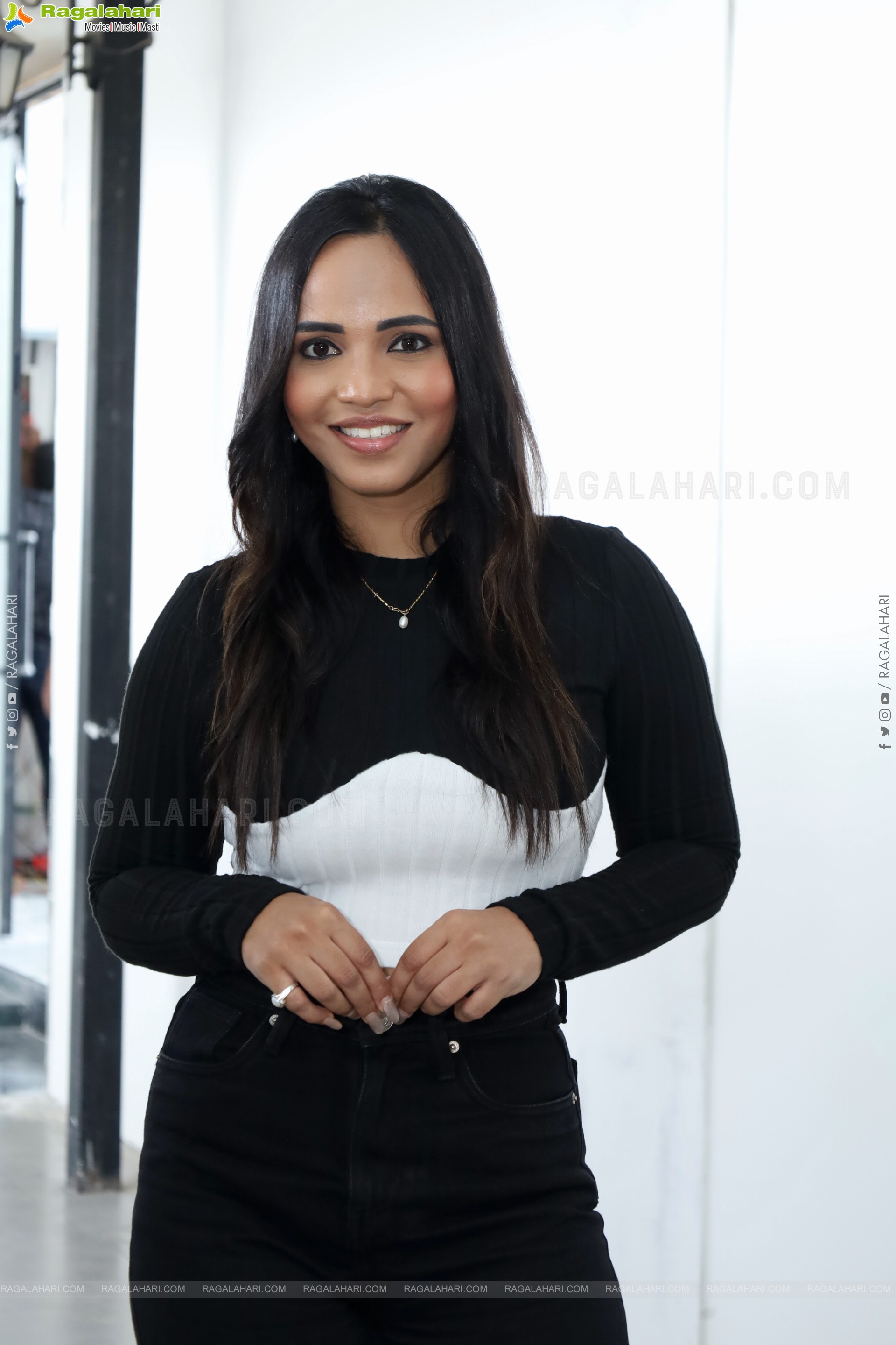 Bhavya Chandrika stills in Black Dress, HD Gallery