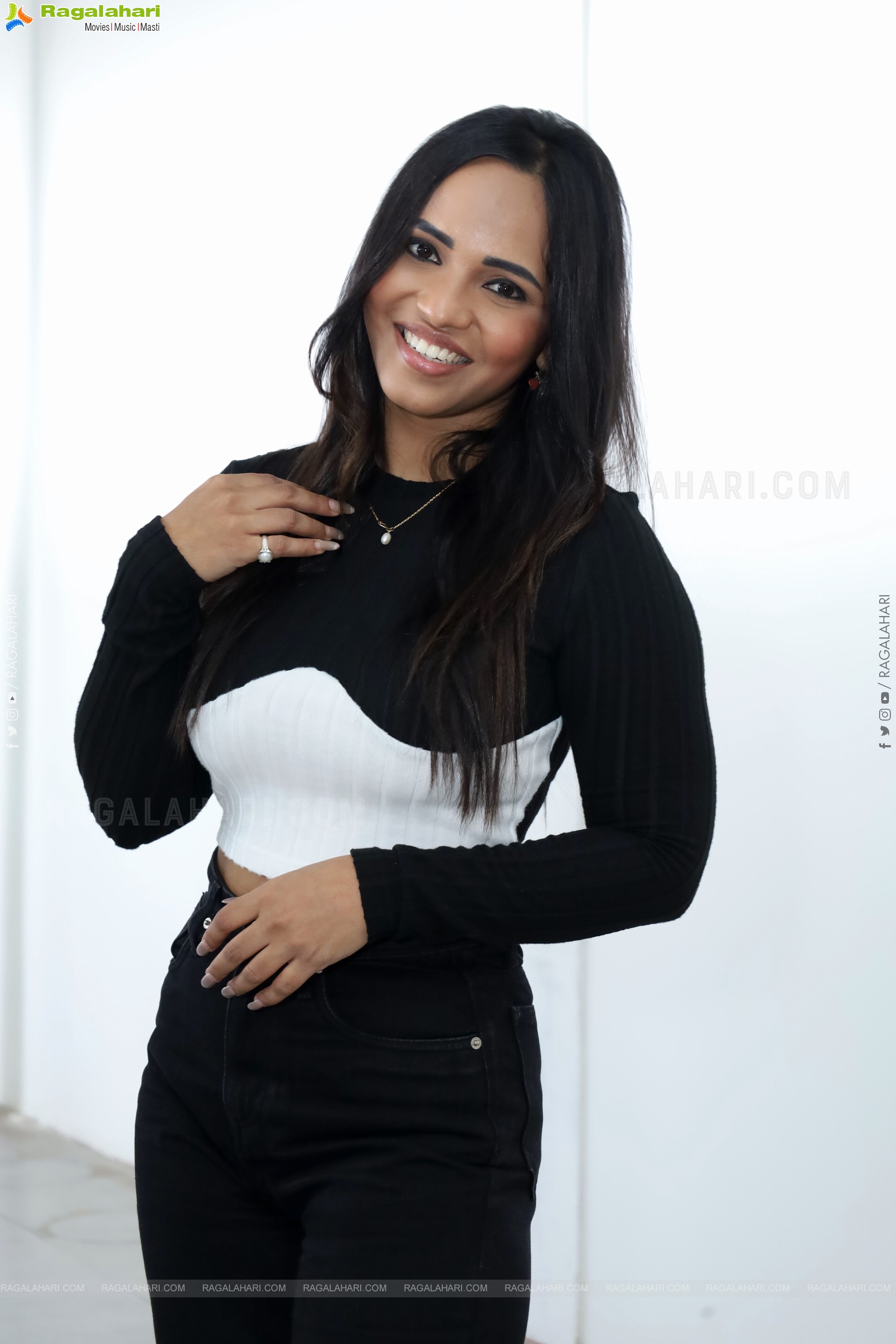 Bhavya Chandrika stills in Black Dress, HD Gallery