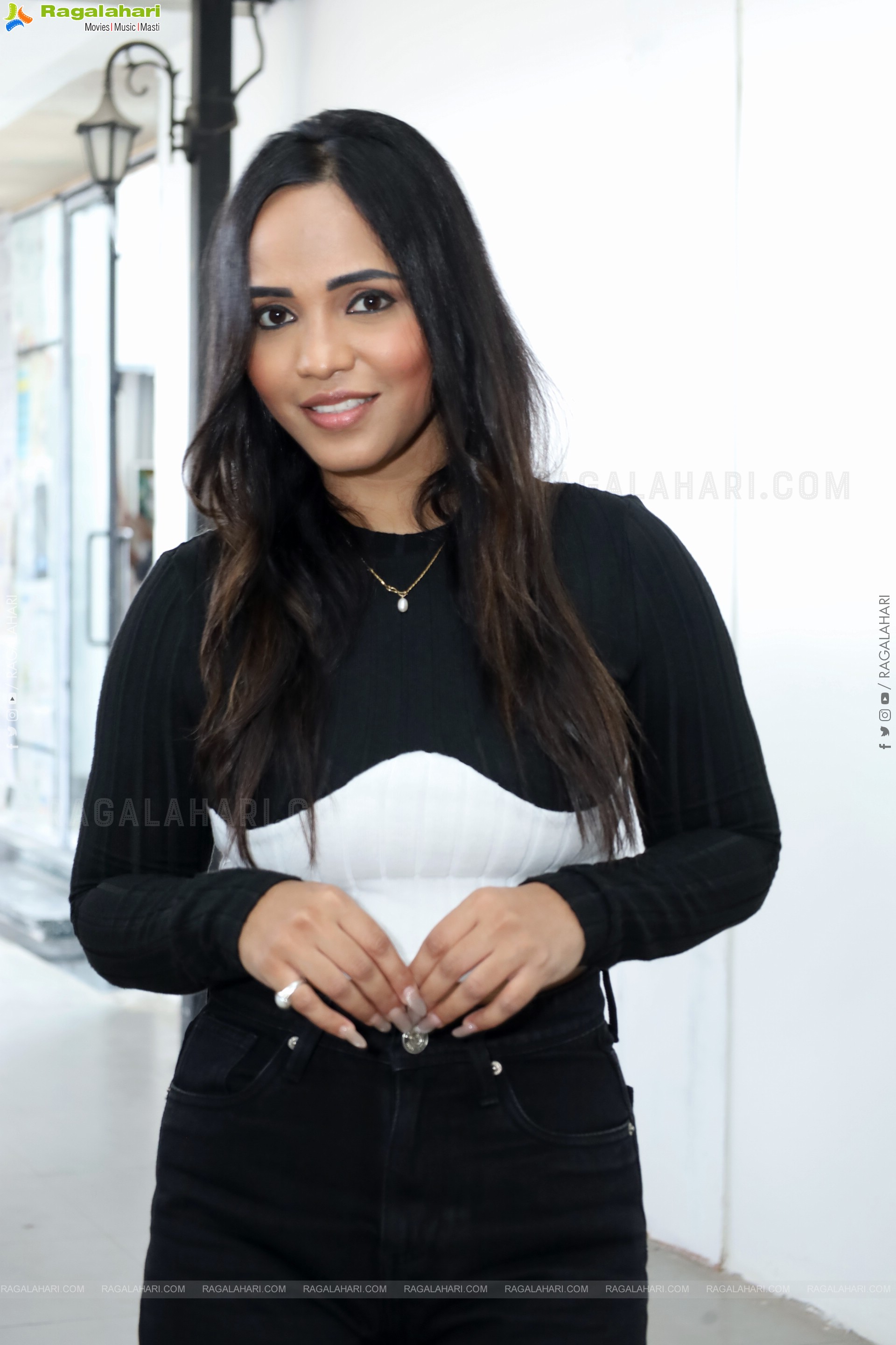 Bhavya Chandrika stills in Black Dress, HD Gallery