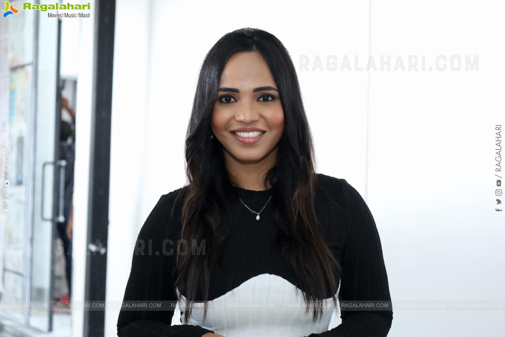 Bhavya Chandrika stills in Black Dress, HD Gallery