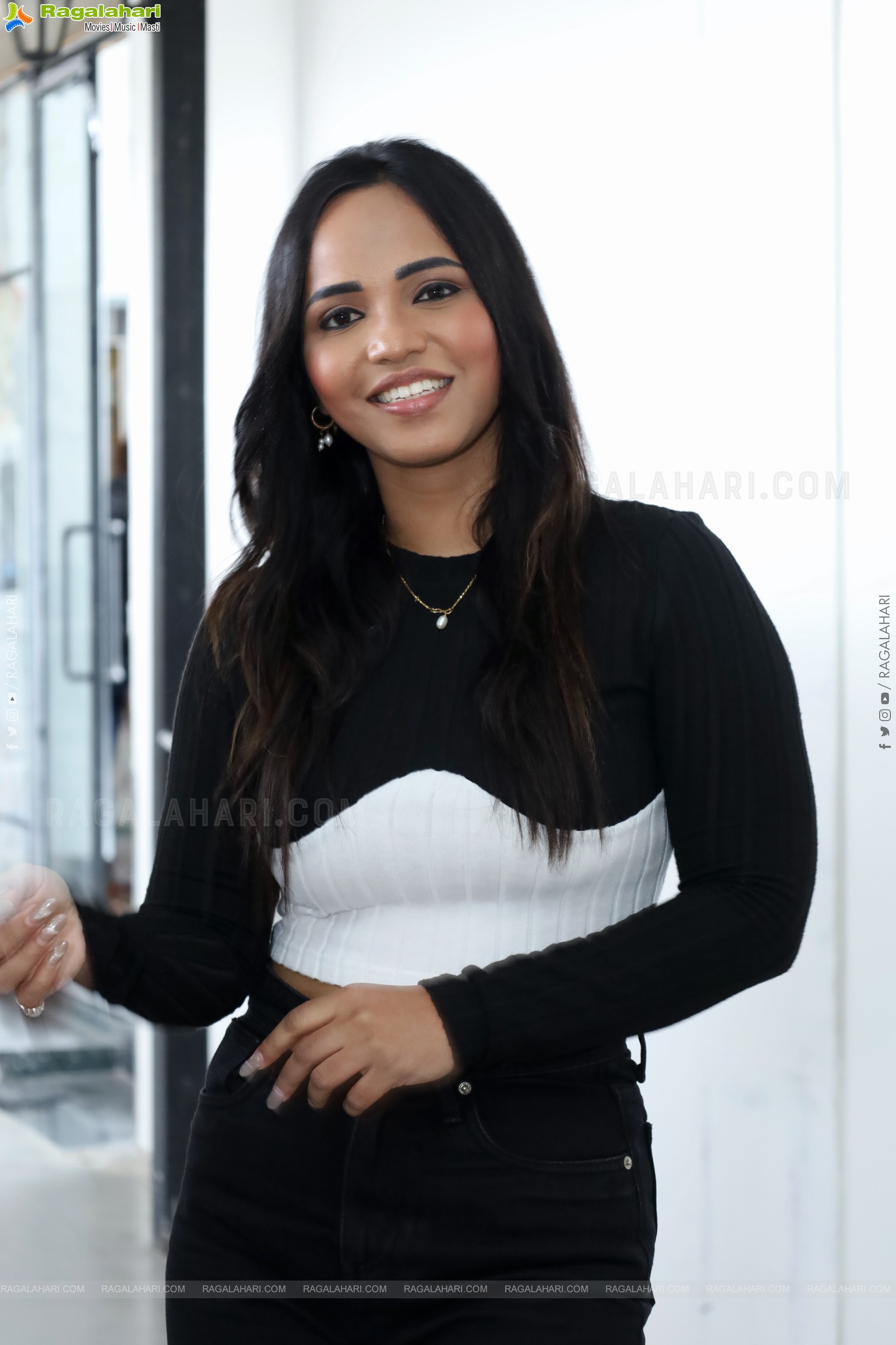 Bhavya Chandrika stills in Black Dress, HD Gallery
