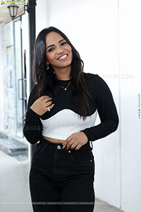 Bhavya Chandrika stills in Black Dress, HD Gallery