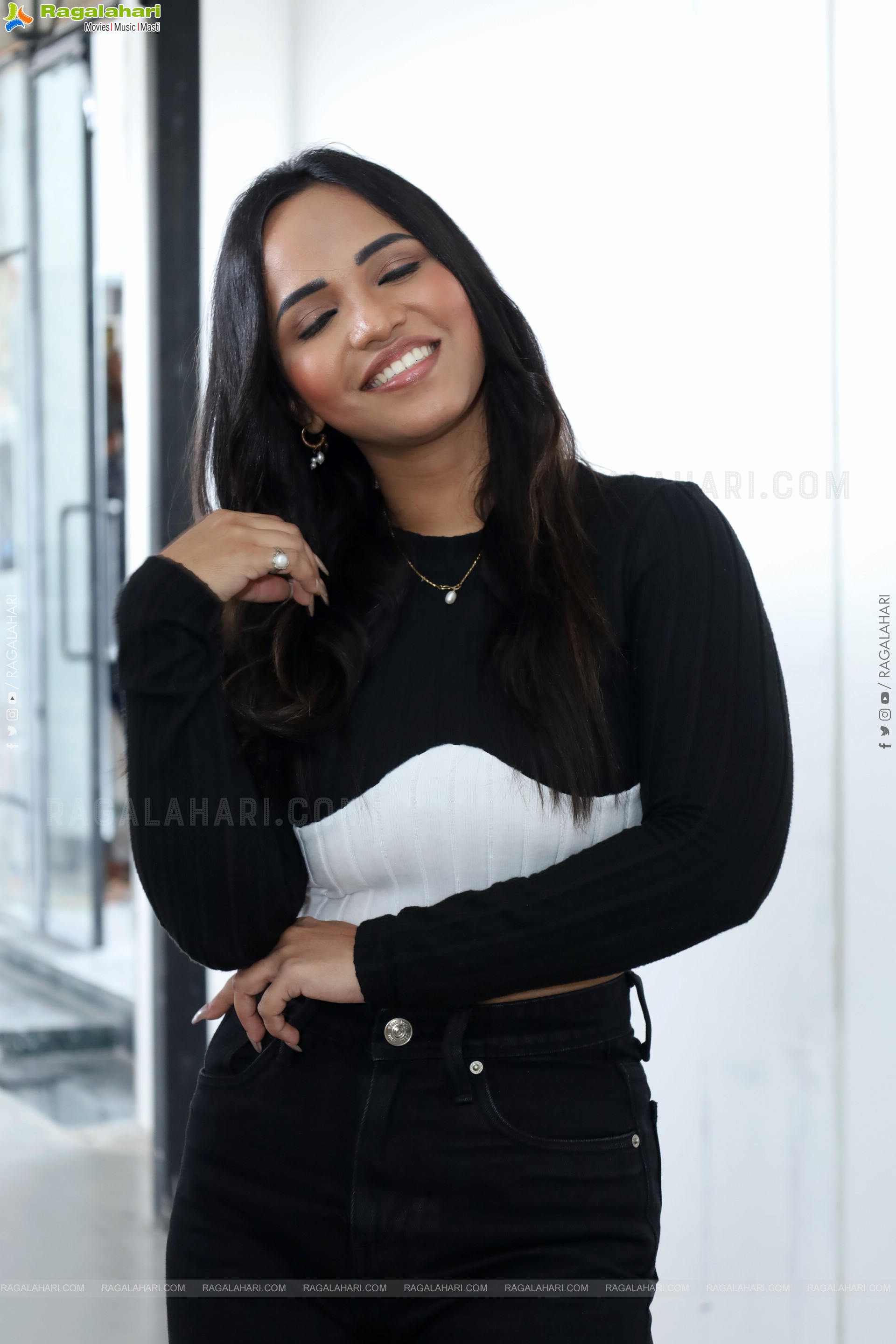 Bhavya Chandrika stills in Black Dress, HD Gallery