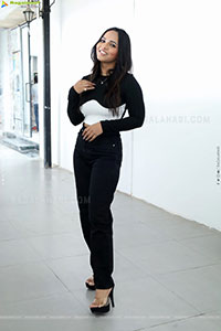 Bhavya Chandrika stills in Black Dress, HD Gallery