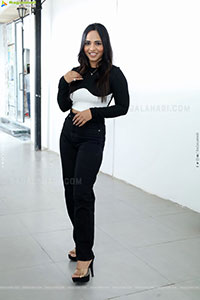 Bhavya Chandrika stills in Black Dress, HD Gallery