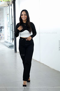 Bhavya Chandrika stills in Black Dress, HD Gallery