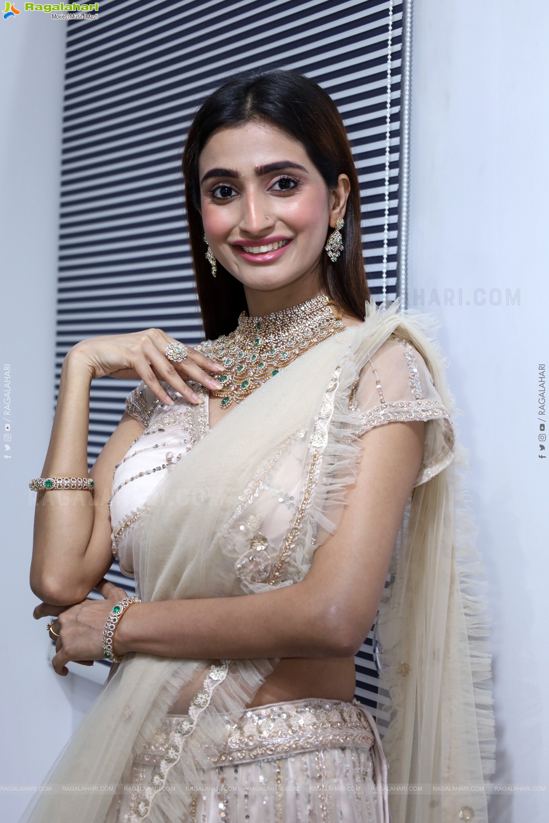 Fasiha Waseem Stills in White Designer Dress, HD Photo Gallery