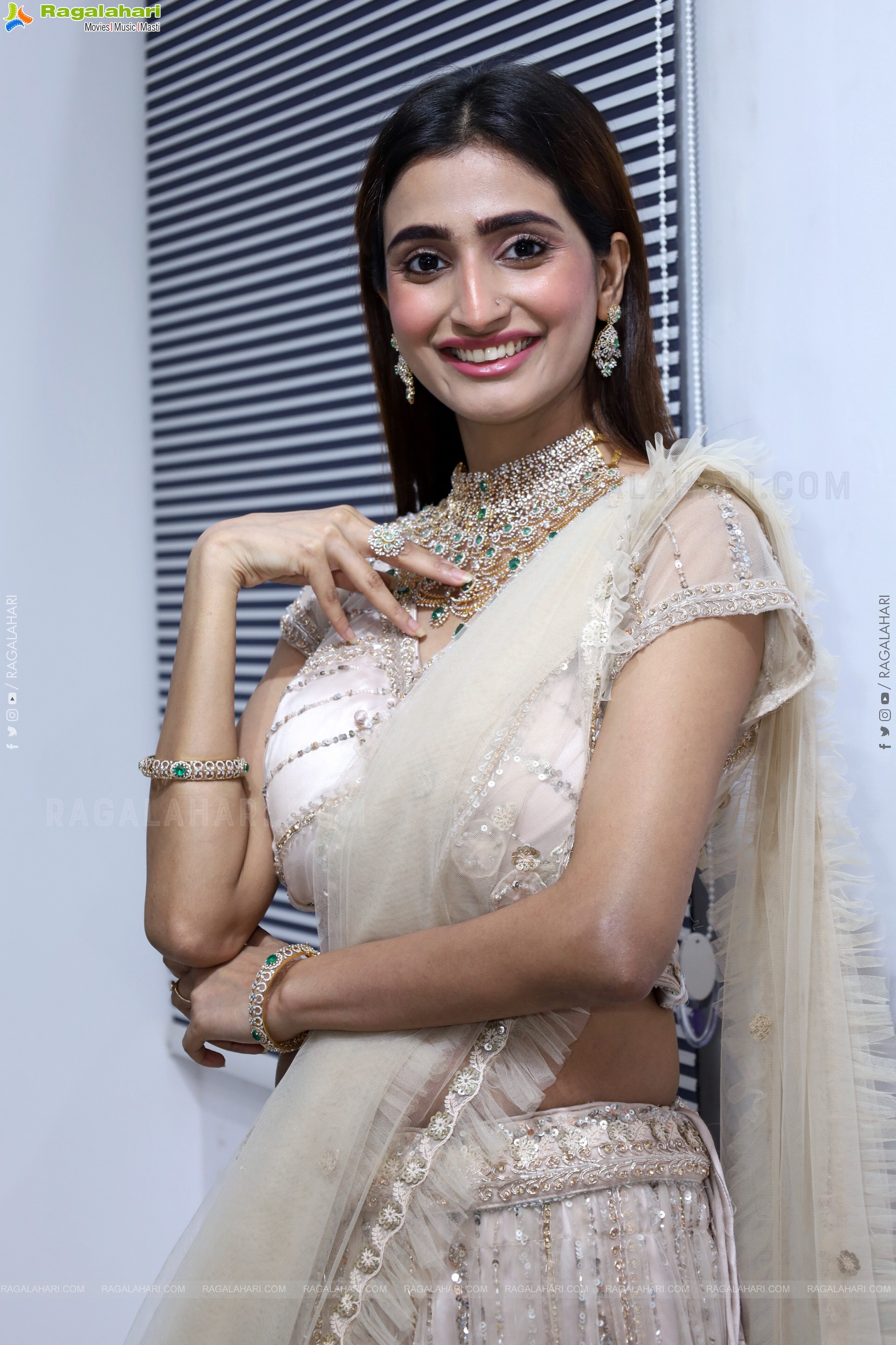 Fasiha Waseem Stills in White Designer Dress, HD Photo Gallery