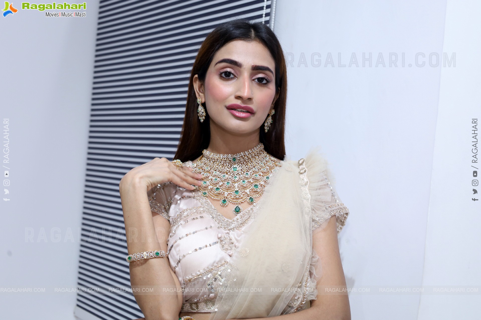 Fasiha Waseem Stills in White Designer Dress, HD Photo Gallery