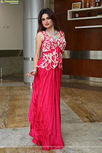 Ishika Roy in Red Embellished Designer Dress, HD Gallery 