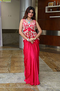 Ishika Roy in Red Embellished Designer Dress, HD Gallery 