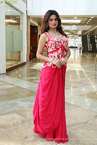 Ishika Roy in Red Embellished Designer Dress, HD Gallery 