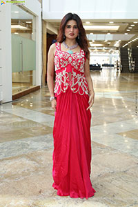 Ishika Roy in Red Embellished Designer Dress, HD Gallery 
