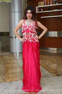 Ishika Roy in Red Embellished Designer Dress, HD Gallery 