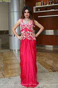 Ishika Roy in Red Embellished Designer Dress, HD Gallery 