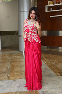 Ishika Roy in Red Embellished Designer Dress, HD Gallery 