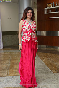 Ishika Roy in Red Embellished Designer Dress, HD Gallery 