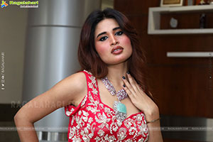 Ishika Roy in Red Embellished Designer Dress, HD Gallery 