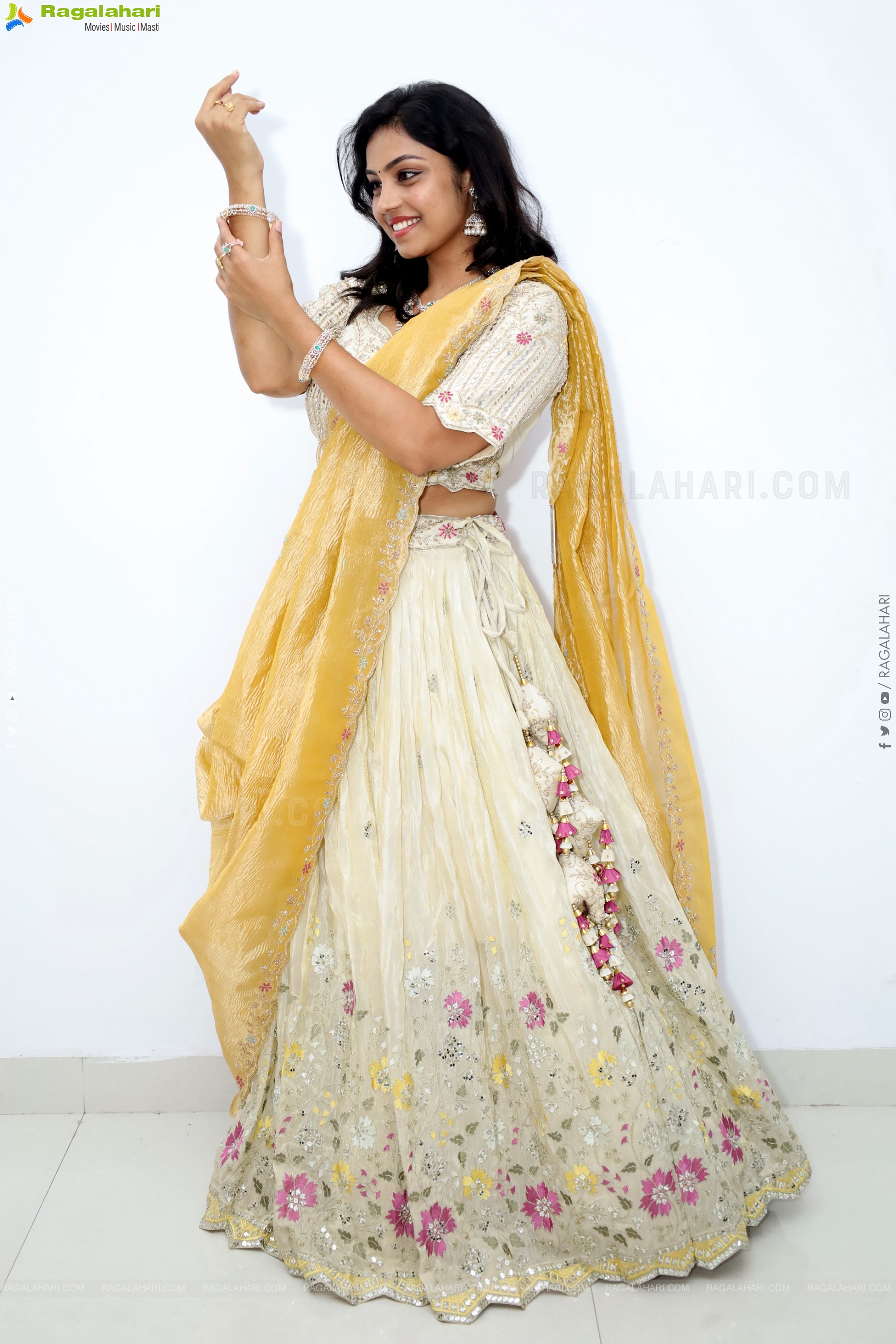 Mounika Ghanta in Embellished Lehenga Choli, HD Photo Gallery