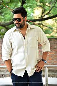 Nara Rohit at Bhairavam Movie Interview, HD Gallery