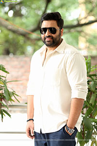 Nara Rohit at Bhairavam Movie Interview, HD Gallery