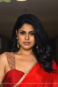 Faria Abdullah Glam stills in Orange Saree, HD Gallery